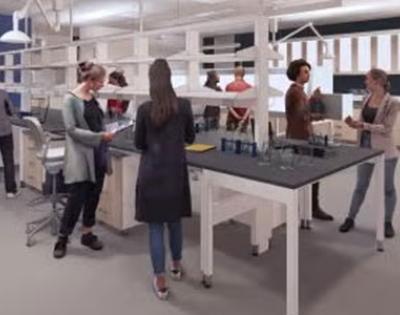 Rendering of a laboratory in the ISEB