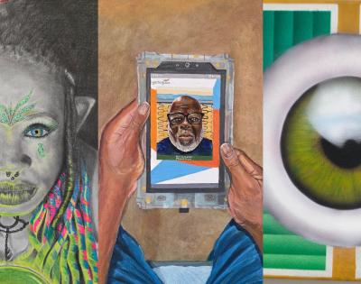 Compilation photo of artwork from artists who are incarcerated at Grafton Correctional Institution.