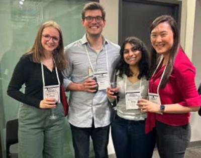 Alumni pose for a photo as part of the New York City Destination Weekend