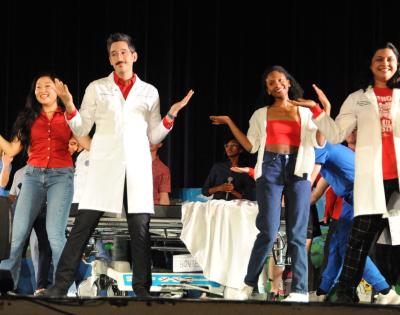 Photo of CWRU medical students performing on stage during the 2024 Doc Opera event
