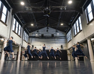CWRU dancers rehearsing "Steps in the Stree"