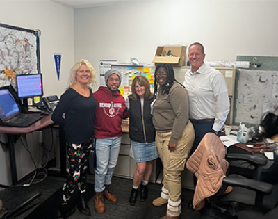 CPFM customer service staff with vice president Dean Tufts