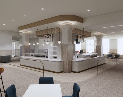 3D rendering of new island at Tomlinson Hall