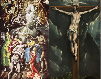 Two paintings by El Grego side by side