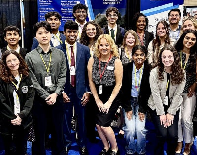 A group of CWRU students pose for a photo at the National Conference on Undergraduate Research
