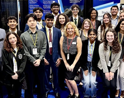 A group of CWRU students pose for a photo at the National Conference on Undergraduate Research
