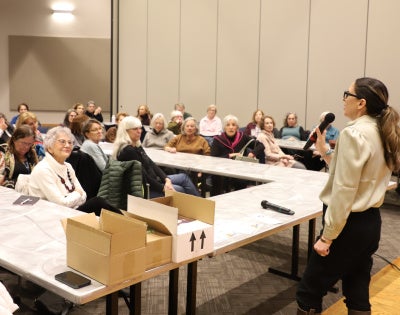 Dafna Ben-Yosef presents a "Tradition meets wellness" lecture at the Jewish Community Center.
