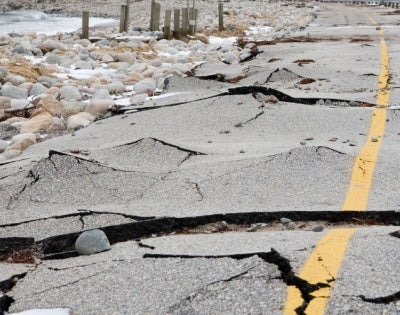 deteriorating road