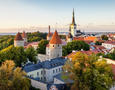 Tallinn, Estonia from overhead