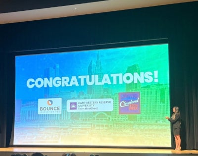 Recipients of 2026 Best of Tech awards on stage in front of a screen that says "Congratulations"