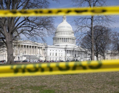 Image of the US capital during during government shutdown
