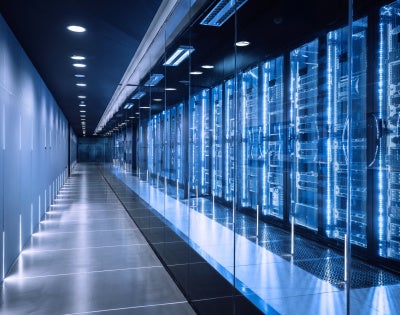 Image of a data center server room