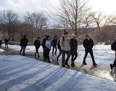 students-snow