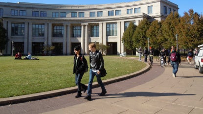 Front of the Kelvin Smith Library.