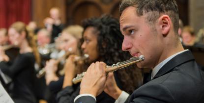 Close up of CWRU Symphonic Winds ensemble