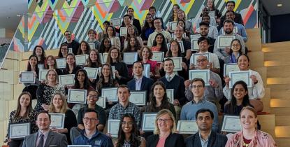 Graduate Student Award recipients at Tinkham Veale University Center. 