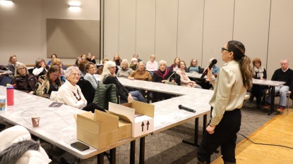 Dafna Ben-Yosef presents a "Tradition meets wellness" lecture at the Jewish Community Center.