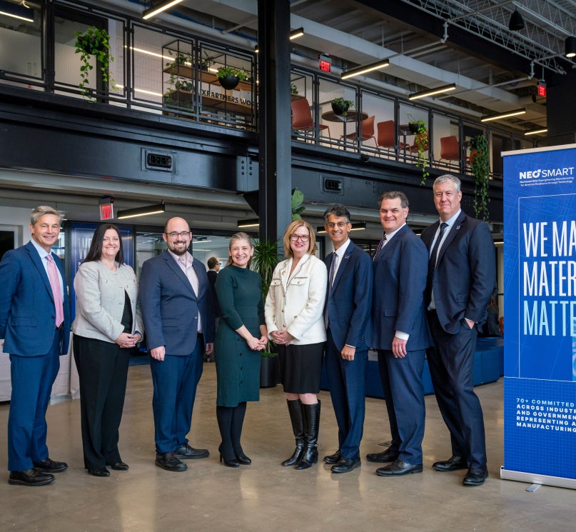 A group of Northeast Ohio leaders posing for a photo.