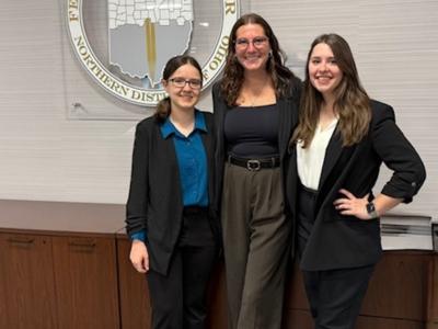 Emma Baughman, Molly Fank and Angelina Booher