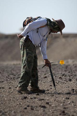 Photo of Haile-Selassie in the field