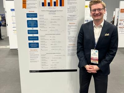 Alex Matthews gives a presentation