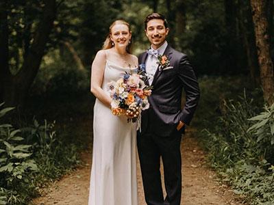 Photo of Hazel Herr and Michael Komarovsky on their wedding day
