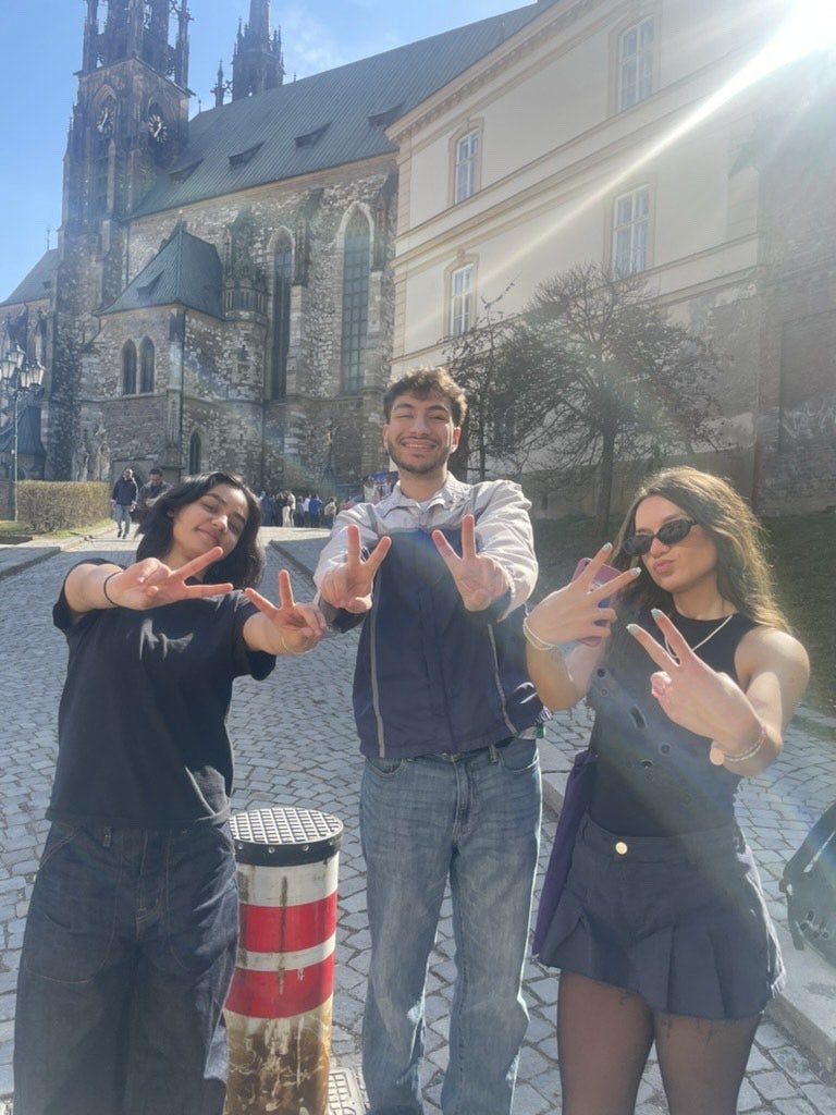 Apeksha Malik posing with two of her cohorts