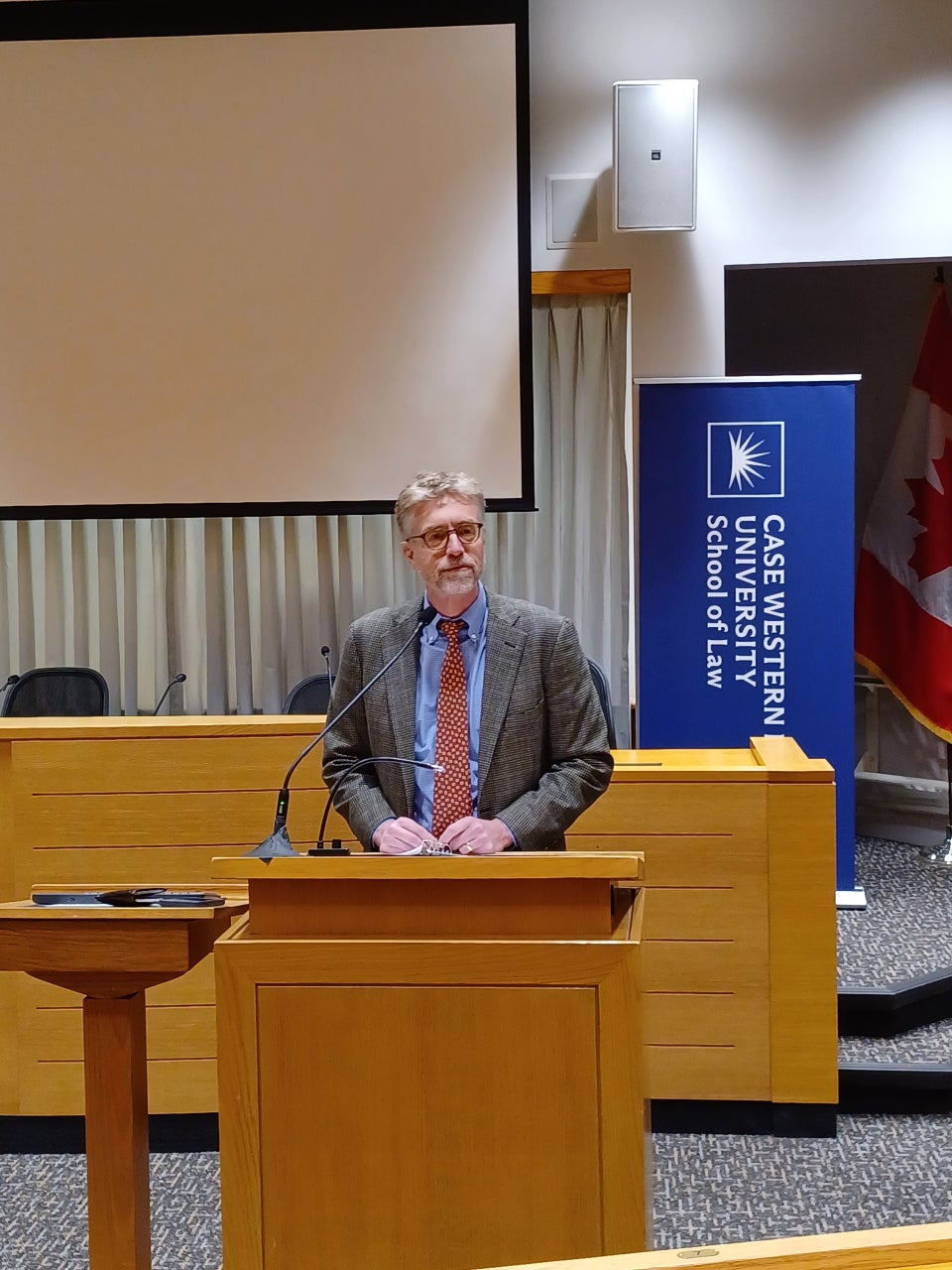 Roger Colinvaux presenting the Norman Sugarman Lecture at the CWRU School of Law