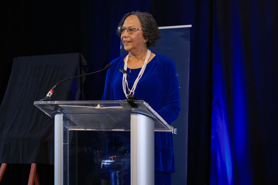 Madge Potts-Williams speaks at 2025 Homecoming Weekend