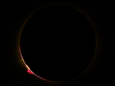 Photo of Aug. 12 eclipse moments before totality
