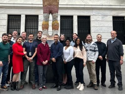 Ozan Akkus (center) and members of the CWRU community at the Cleveland Museum of Art