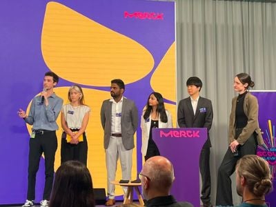 Elijah Hayes was named the Merck Innovation Cup winner at the week-long camp held in Frankfurt, Germany