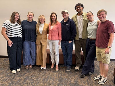 Nicole Nason with law school students
