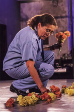 Robin Pease pictured in her performance in the play "In the Storm."