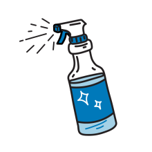 An illustration of a spray bottle