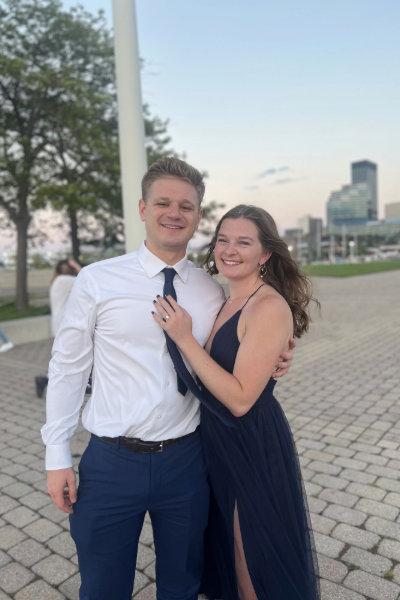 McKenzie Chappell posing with her fiance 