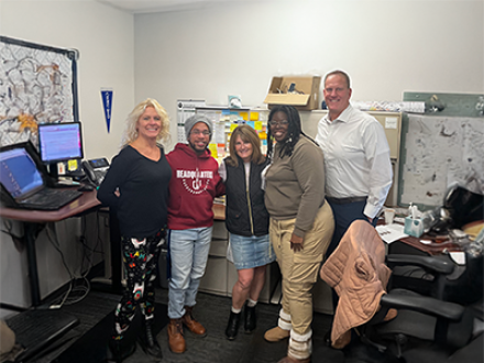 CPFM customer service staff with vice president Dean Tufts