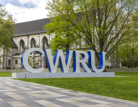 CWRU Sign on Campus