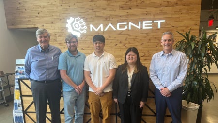 Mandy Zheng with colleagues at MAGNET