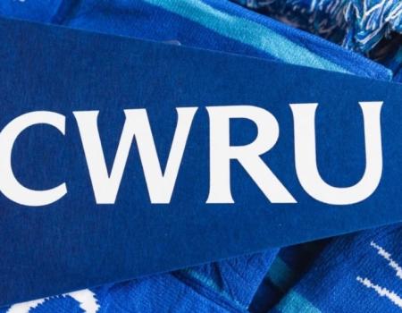 A pennant with the CWRU logo