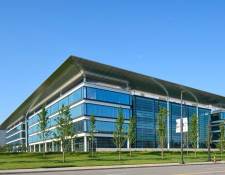 The exterior of the Health Education Campus building