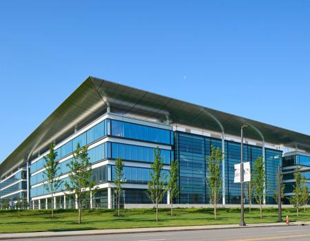 The exterior of the Health Education Campus building