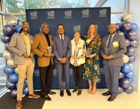 MSASS 2025 Alumni Award Winners (From left: Donovan Young, Oliver Gross, Dexter Voisin, Ellen Coleman, Rebecca Kodysh, Cecil Lipscomb)