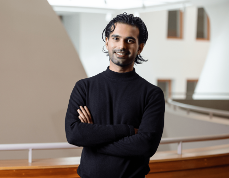 Aasif Shah in the Peter B Lewis Building