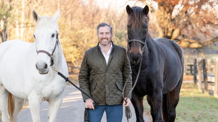 Image of Gary Broadbent with his horses