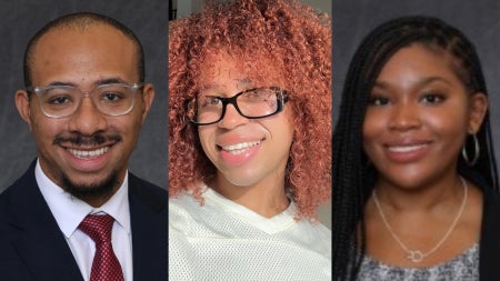 Compilation photo of Miles Griffin, Lorenzo Lopes and Nyla Williams. 