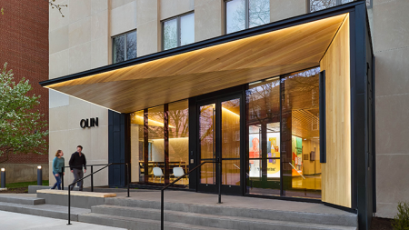 Image of the outside of the renovated Olin Hall