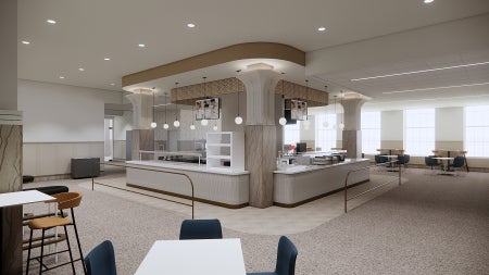 3D rendering of new island at Tomlinson Hall