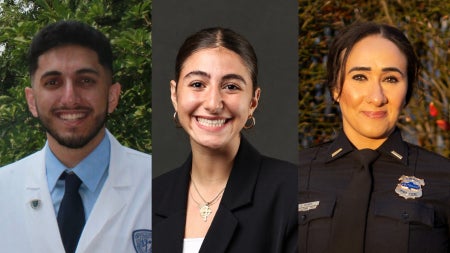 Compilation photo of Jumaa Baker, Catherine Esper and Sarah Shendy. 