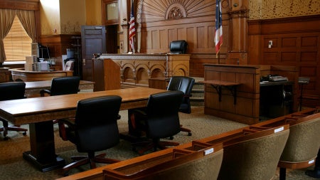 An empty courtroom